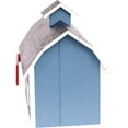 thumbnail image 6 of Amish-Made Deluxe Wooden Mailbox, Dutch Barn Style Country Blue with White Trim, 6 of 6