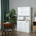 thumbnail image 2 of HOMCOM Buffet 71 Pouces avec Vaisselier, Armoire de Rangement de Cuisine avec Tiroir, 2 of 9