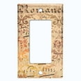 thumbnail image 5 of Metal Light Switch Plate Outlet Cover Music Note Wallpaper Damask MUS001, 5 of 13
