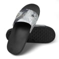 thumbnail image 4 of GZHJMY Stylish Slides for Women Men, Black Marble Abstract Style Soft Flexible Slip-on Sandals Slippers, 4 of 7