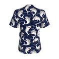 thumbnail image 6 of Zufioo Angry Shark Print Women's Classic V-neck T-shirt, V-neck Short-sleeved Tops Home Wear, Suitable for Daily Life, Work, Outdoors-X-Large, 6 of 8