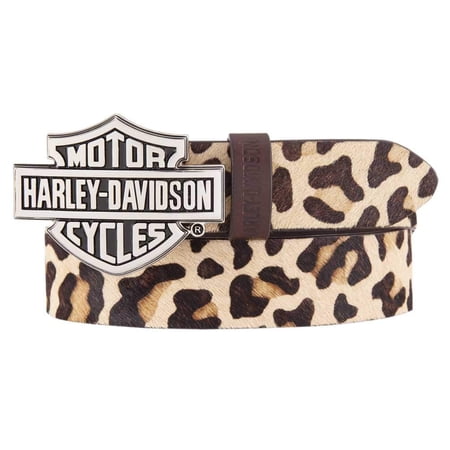 Harley-Davidson Women's Wild Night Out Leopard Print Leather Belt