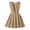 Khaki, variant on Girls'Back-to-School Solid Color V-Neck Pleated Pinafore Dress,Fashion School Uniform Outfit for Girls on Back to School Day,Matches With Shirts
