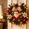 thumbnail image 5 of DIY Christmas Wreath Assembly Kit,3D Fabric Poke Wreath Craft Set for Adults,Beginners,Handmade Holiday Door Wall Decor,12.6 Inch(Santa), 5 of 6