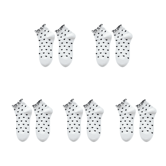 AUQ 5Pair Kid Socks,Cotton Socks for Kids,Calcetines Para Ninos,Red