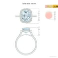 thumbnail image 5 of ANGARA Natural Rectangular 2.45 ct Aquamarine Cathedral Style Cocktail Ring in 14K White Gold for Women (Size-10x8mm) | March Birthstone, Anniversary, Jewelry Gift for Women | Natural Aquamarine Ring, 5 of 10