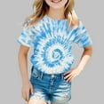 thumbnail image 2 of Byoo Big Girls Tie Dye T Shirt Active Short Sleeve Summer Tshirts Art Daily Comfort Casual Children Tee Tops, 2 of 4