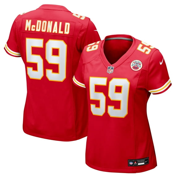 Women's Nike Cooper McDonald Red Kansas City Chiefs Team Game Jersey