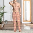 thumbnail image 2 of Pofeuu Donuts With Pink Glaze Print Men's Pajama Pants, Soft Lounge Pajama Pants with big pockets for Men Plaid Pj Bottoms-X-Large, 2 of 6