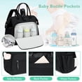 thumbnail image 3 of Bolsa de pañales LORADI convertible con 14 bolsillos resistente al agua, 3 of 9