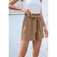 thumbnail image 6 of Women Casual Shorts Bowknot Tie Waist Summer Shorts with Pockets Khaki S, 6 of 7