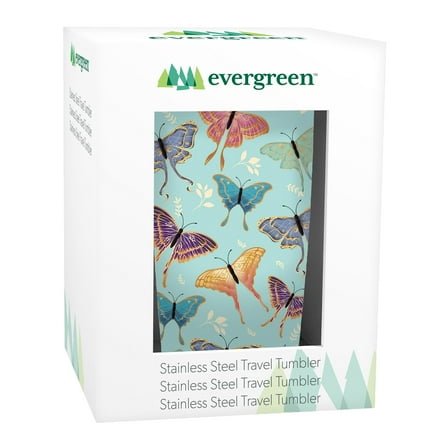 Luna Moths Double Wall Stainless Steel Tumbler, 20oz, Gift Box