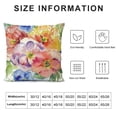 thumbnail image 5 of SHANXI  Peony Flower Throw Pillow Covers  Watercolor Pink Floral Decorative Throw Pillow Cases Soft Velvet Outdoor Cushion Covers for Sofa Couch Bedroom Home Decor 12x12in, 5 of 5