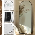 thumbnail image 6 of 58"x19" Full Length Floor Mirror with Stand, Freestanding Standing Arch Full Body Mirrors for Bedroom, Living Room, Hallway, Gold, 6 of 7