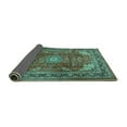 thumbnail image 2 of Ahgly Company Indoor Square Persian Turquoise Blue Traditional Area Rugs, 6' Square, 2 of 4