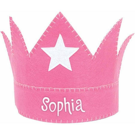 Personalized Pink Birthday Crown With Star