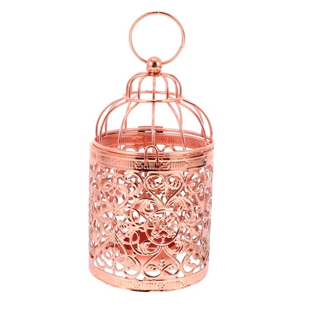 MasteelfCA 1pc Birdcage Candleholder Gold Plated Candle Holder Creative Cage Candlestick