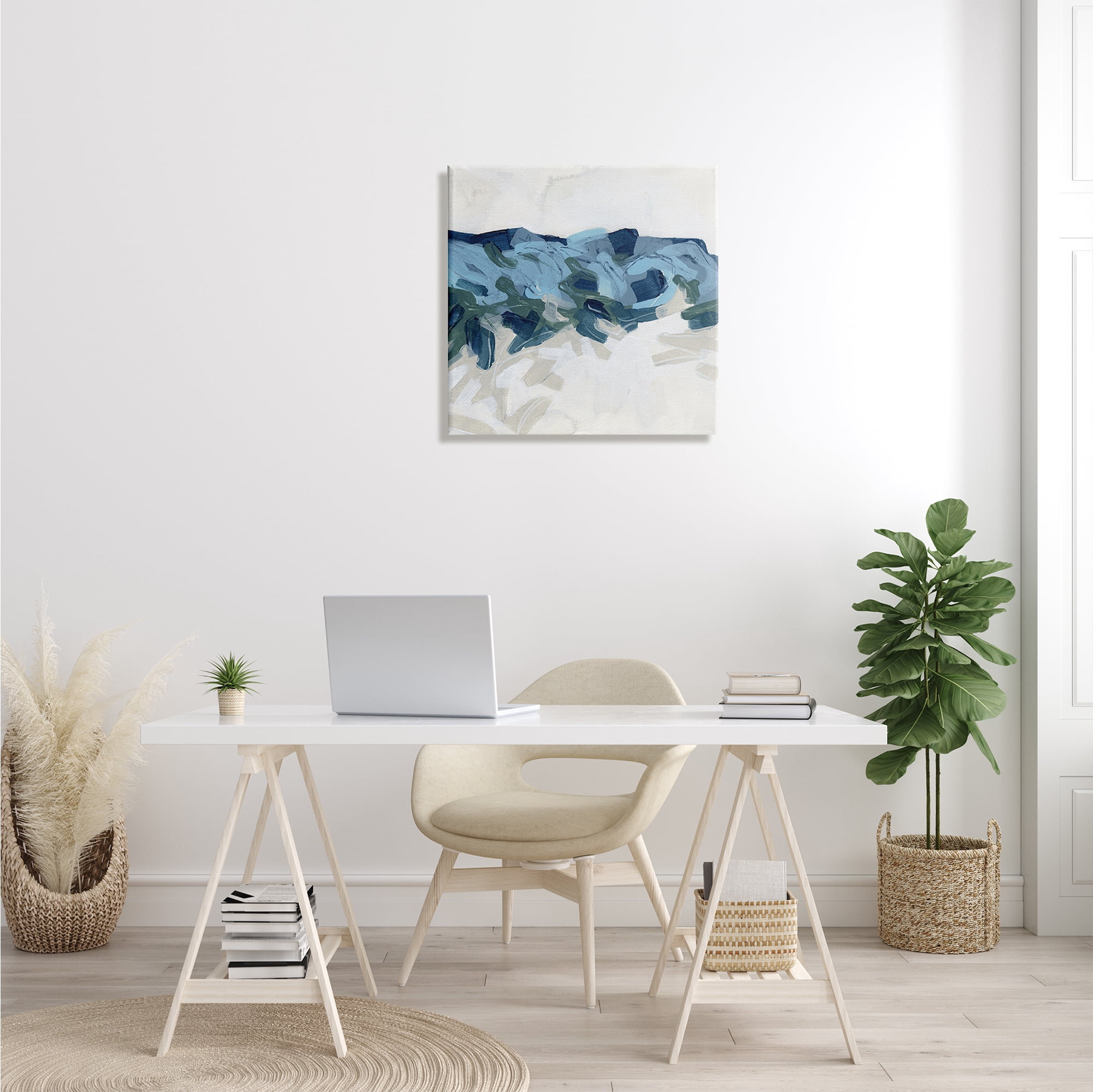 Stupell Industries Lively Coastal Tide Abstraction Chaotic Wave Shapes Abstract Painting Gallery Wrapped Canvas Print Wall Art, 24 x 24