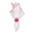 thumbnail image 3 of Linen Napkins With Pink Stitch Edges Set of 4, 3 of 5