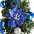 thumbnail image 2 of Small Christmas Tree, Artificial Tabletop Xmas Tree with Base,Xmas Ball Ornaments and Bowknots,Christmas Pine Tree,Christmas Decorations for Home/Office Indoor Outdoor Decor(Blue), 2 of 3