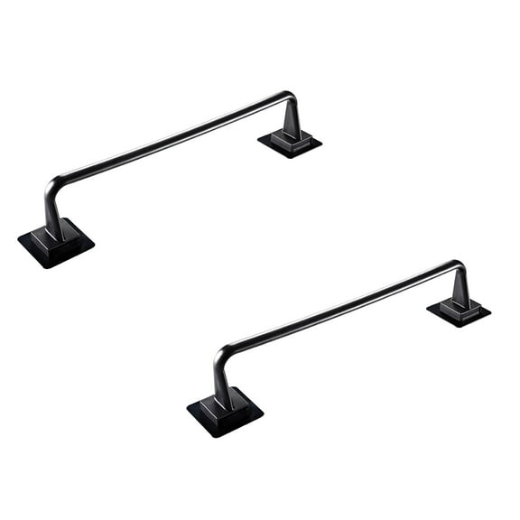 LAMIRO 2pcs Self Adhesive Towel Rod Bar Wall Bath Towel Holder Rail Rack Bathroom Towel Bar 15-inch No Drill Stick On Towel Rack,Easy Install with Self-Adhesive for Kitchen Bathroom