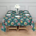 thumbnail image 3 of Pioneer Flower Floral Print Pattern Square Tablecloth, Waterproof Wipeable Spillproof Washable Table Cover for Home Kitchen Party and Daily Decor 52"x52", 3 of 6