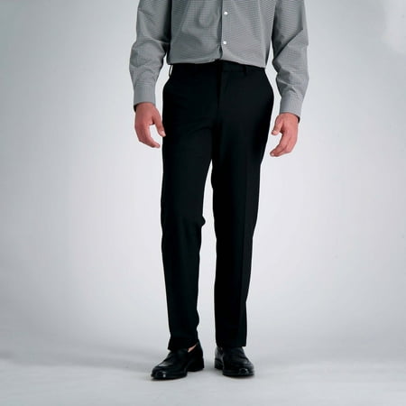 Men’s J.M. Haggar® Premium Flex-Waist Straight-Fit 4-Way Stretch Flat-Front Dress Pants Color: Black Size: 30X30