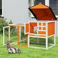 thumbnail image 6 of Coziwow Outdoor Rabbit Hutch Large Pet House Wooden Habitat Small Animal Pet Poultry Cage, Gray, 6 of 12