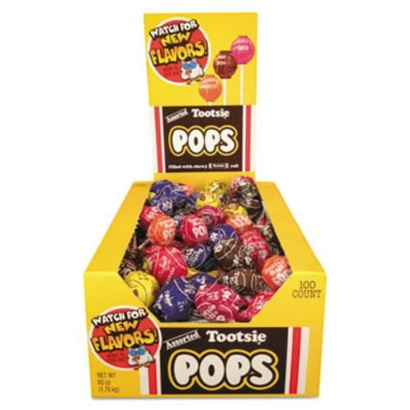Tootsie Roll Industries 1014965 Tootsie Pops, 0.76 Oz, Assorted Flavors,