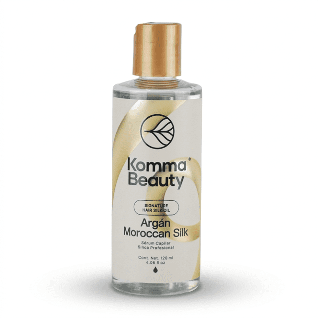 Komma Beauty Sílica Capilar Argán Moroccan Silk 120ml Sérum Antifrizz Termoprotector Sin Aceites Minerales