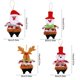 thumbnail image 3 of Adornos navideños, Juego de 4 colgantes para árbol de Navidad: muñeco de nieve anciano, colgante decorativo de poliéster., 3 of 8