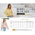 thumbnail image 6 of FreshPretty Women Casual Boho Blouse Dressy Floral Puff Long Sleeve Shirts V Neck Lightweight Chiffon Summer Fall Tops, 6 of 7