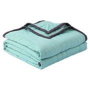 71x79IN Cooling Weighted Blanket, Antibacterial Silk Herringbone Weave Woven Air Conditioning Quilt Tear Resistant Double Sided Cold Effect Blankets, for Bed Couch Sofa, Keep Cool for Night Sweats