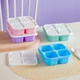thumbnail image 6 of WUXIAB 4Pc Bento Box,Green Multi-Use Food Storage Keeps Snacks Fresh & Organized,Snack Containers,4 Grid Reusable Meal Prep Lunch Containers For Kids Adults,Food Storage Containers For Work Travel, 6 of 8