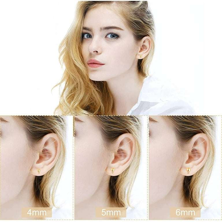 6 Pcs earrings backs for studs Try- free Earrings Display jewelry