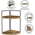 thumbnail image 4 of 2-Tier Bathroom Counter Organizer,Vanity Counter Corner Shelf, Skincare, Wood Countertop Bathroom Storage and Organization for Kitchen (Gold), 4 of 7