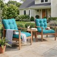 thumbnail image 7 of Kimunuk Outdoor Chair Cushions Set of 2, 42 x 21 x 4 in Non Slip Porch Swing Cushion Seat Back Cushions with Ties for Indoor Patio Rocking Chair, Lake Blue, 7 of 7