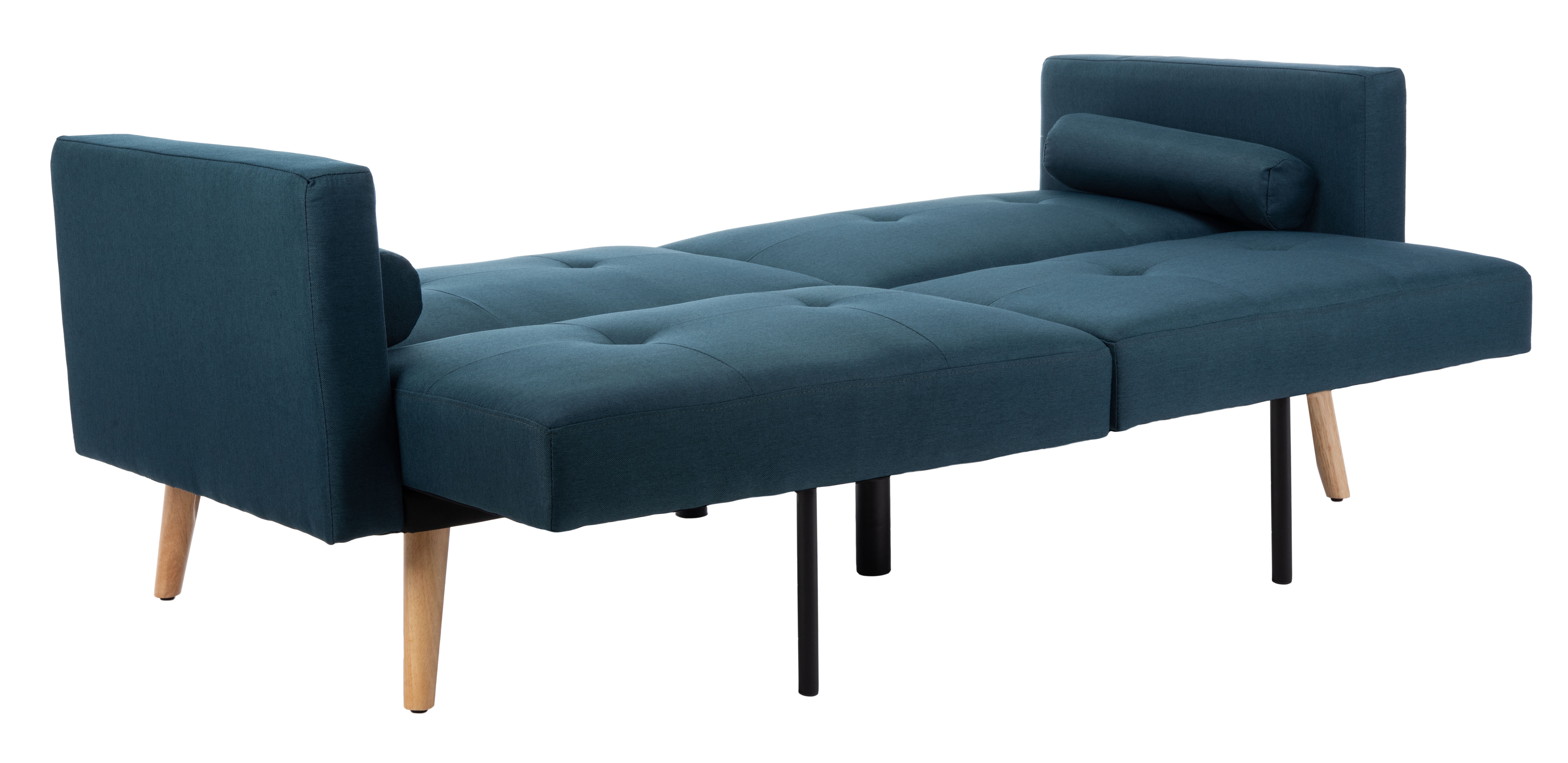Safavieh Murray Mid-Century Foldable Futon Bed, Navy/Natural