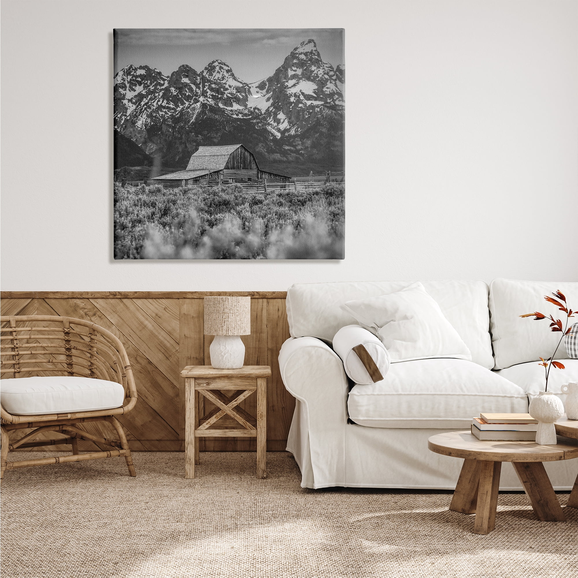 Stupell Industries Farm Barn Mountain Landscape Rural Countryside Photography, 36 x 36, Design by Daniel Sproul