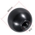 thumbnail image 3 of Unique Bargains 8 Pcs Thermoset Ball Knob M12 Female Thread Machine Handle 40mm Diameter Smooth Rim Black, 3 of 5