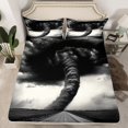 thumbnail image 2 of Homewish Black Tornado Twin Sheet Sets 3pcs for Female Men Adults,Natural Disaster Twin Fitted Sheet Microfiber,Abstract Nature Theme Breathable Flat Sheet,Lightweight Room Decor, 2 of 7