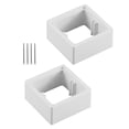 thumbnail image 3 of Caja de cable de cable de 2 piezas de cable con tornillos de 40 mm espaciadores de placas de pared para sala de estar de dormitorio de la oficina casa, 3 of 8