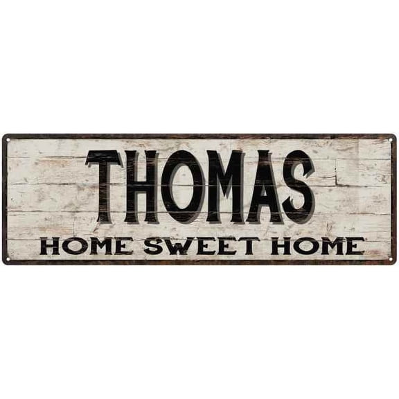 THOMAS Rustic Home Sweet Home Sign Gift 6x18 Metal Decor 206180084014