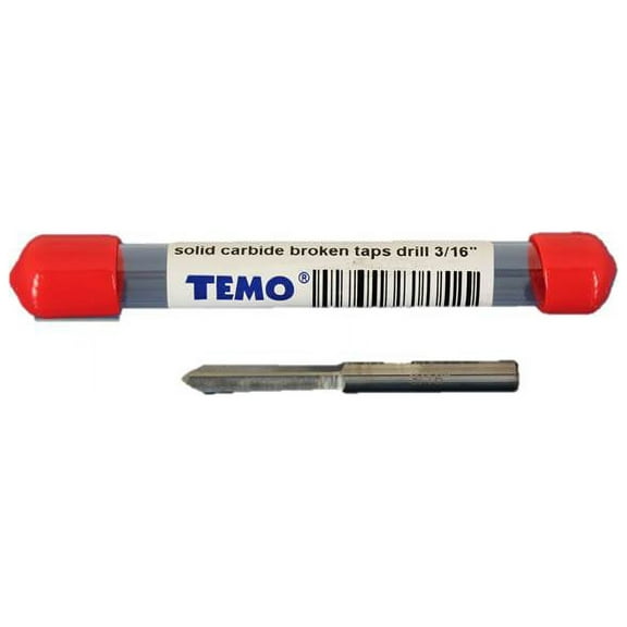 TEMO 3/16 Inch (4.8 mm) Solid Carbide Broken Taps Drill Extractor