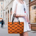 thumbnail image 5 of Cute Bat Woman Leather Handbags Large Tote Bag Fashion Portable Handbags With Zipper, 5 of 7