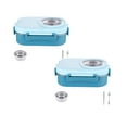 thumbnail image 1 of Oleegame 2PC Produce Storage School Children Stainless Lunch Box Of Food Containers Storage For Children Insulated Lunch Bag Reusable Lunch Box For Work School Picnic Beach Blue, 1 of 9