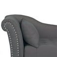 thumbnail image 7 of Poundex Polyfiber Chaise Loung With Tufted Seat, Slate Black, 7 of 7