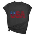 thumbnail image 3 of Busydd Womens Tops Trendy USA Print T Shirts for Women Casual Round Neck Short Sleeve Cotton Summer Tops 4th of July Independence Day Patriotic Tees L, 3 of 3