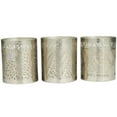 thumbnail image 6 of DecMode 3 Holder Silver Metal Geometric Vanilla Marshmallow Scented 13 oz 1 Wick Candle with White Wax, (Set of 3), 6 of 7