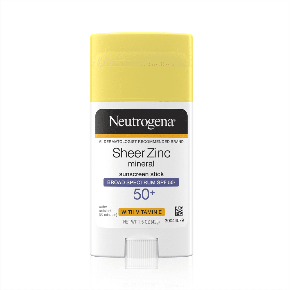 Neutrogena Sheer Zinc Oxide Mineral Sunscreen Stick, SPF 50+, 1.5 oz